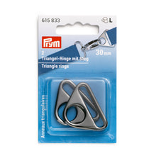 將圖片載入圖庫檢視器 Triangle rings, 30 mm Gunmental