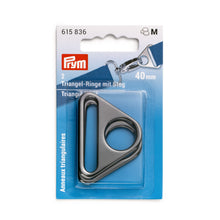 將圖片載入圖庫檢視器 Triangle rings, 40 mm Gunmental