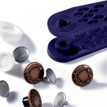 Load image into Gallery viewer, Jeans buttons,  Laurel wreath 14 mm