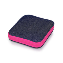 將圖片載入圖庫檢視器 Sewing kit, denim with zip fastener Pink