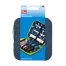 將圖片載入圖庫檢視器 Sewing kit, denim with zip fastener Green