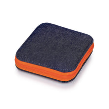 將圖片載入圖庫檢視器 Sewing kit, denim with zip fastener Orange