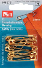 Load image into Gallery viewer, Safety pins with coil brass
