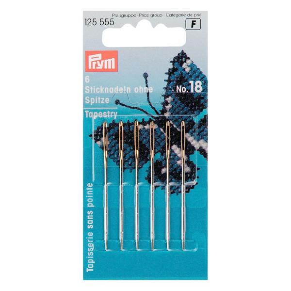 Embroidery needles Tapestry, blunt-point No. 18, 1.20 mm x 50 mm