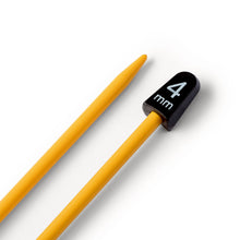 Load image into Gallery viewer, Children&#39;s knitting pins, plastic 17 cm x 4.00 mm, yellow
