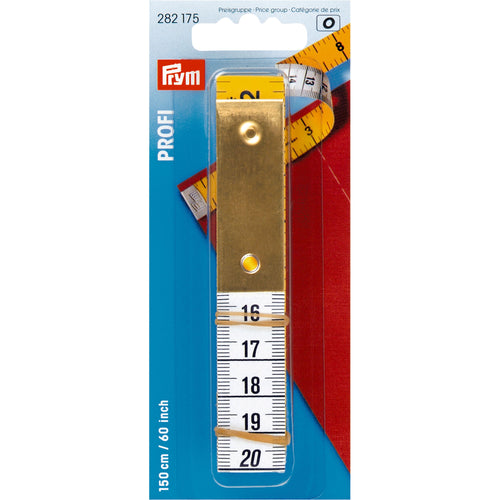Tape measure Profi with metal plate, cm/inch scale With retail packaging