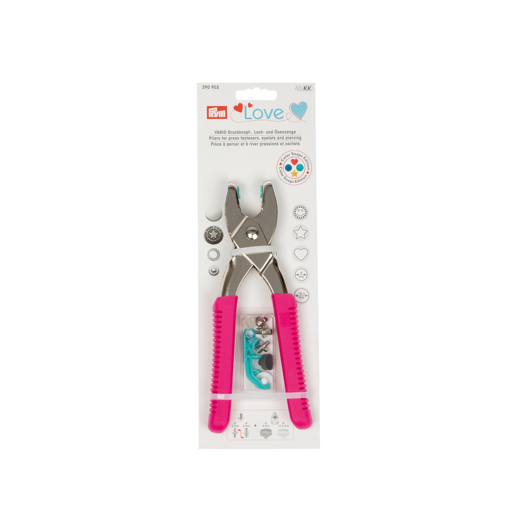 Prym Love Vario Pliers + piercing / ColorSnaps tools Pink