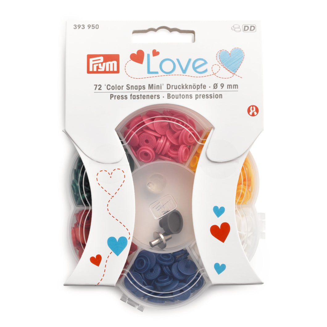 Prym Love Color Snaps Mini 6 colors box + tool set Default Title