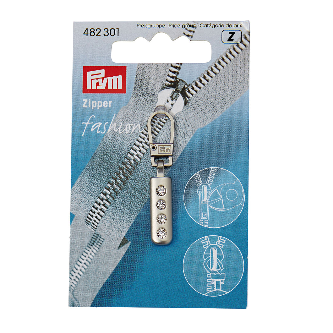 Fashion zipper puller, rhinestones Default Title