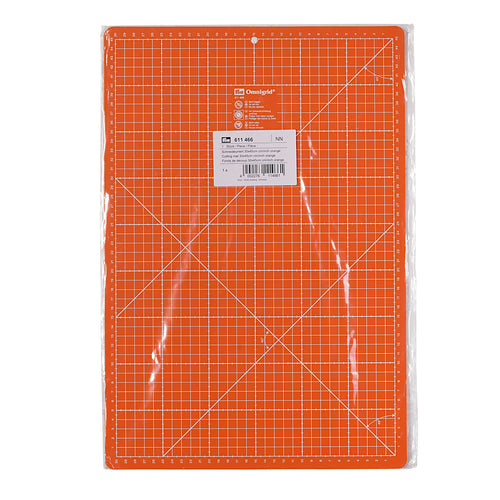 Cutting mat, cm/inch scale 30 cm x 45 cm, orange