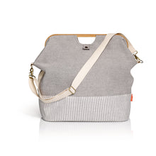 Load image into Gallery viewer, Store &amp; Travel bag, canvas &amp; bamboo M, grey
